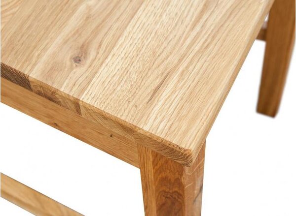 Sedia da pranzo moderna legno massello di rovere naturale VERTO