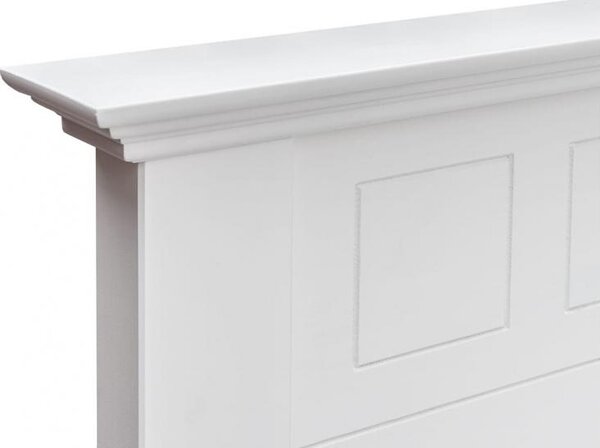 Letto shabby chic in legno bianco singolo pino massello 90x 200