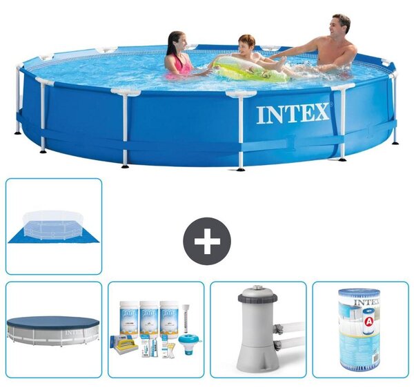 Piscina fuori terra a struttura - 366x76 cm - 6 pezzi - Modello S41545