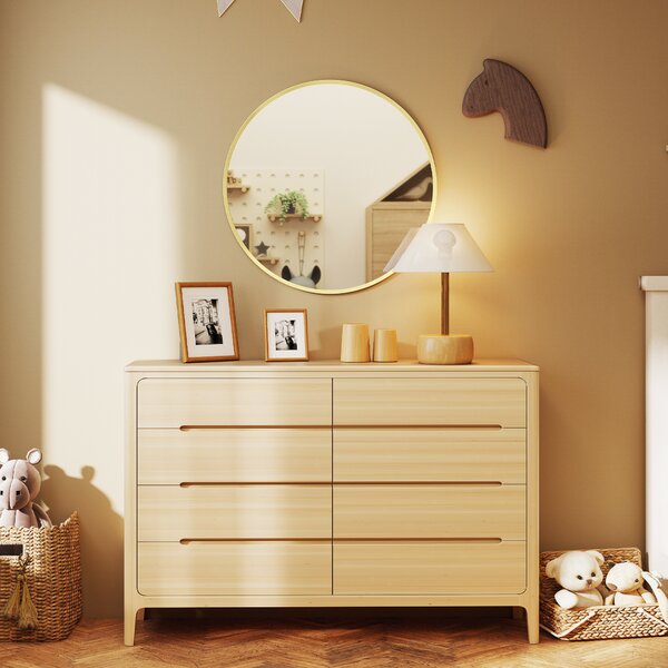 HOMCOM Specchio rotondo da parete Ø61 cm con cornice in alluminio, Dorato | Aosom Italy