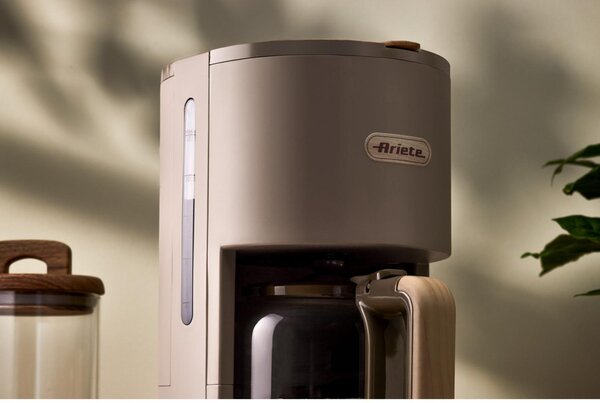 Ariete Macchina Caff Americana Caff Macinato 12 Tazze Potenza 900W con Filtro Breakfast Wood colore Tortora - 00M139407AR0
