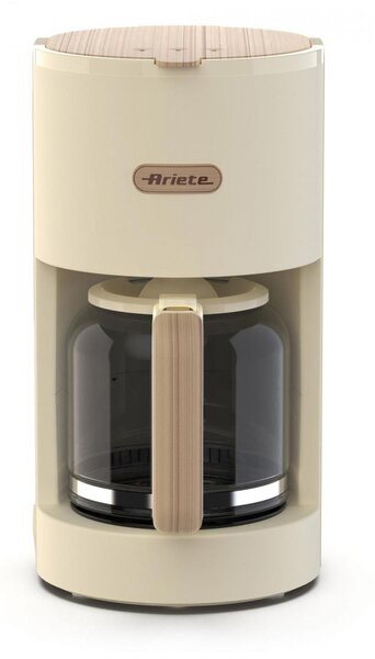 Ariete Macchina Caff Americano Caff Macinato 12 Tazze Potenza 900W con Filtro Breakfast Wood colore Beige - 00M139406AR0