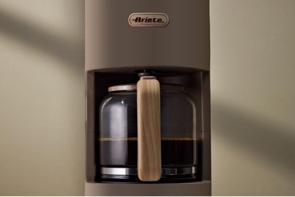 Ariete Macchina Caff Americana Caff Macinato 12 Tazze Potenza 900W con Filtro Breakfast Wood colore Tortora - 00M139407AR0