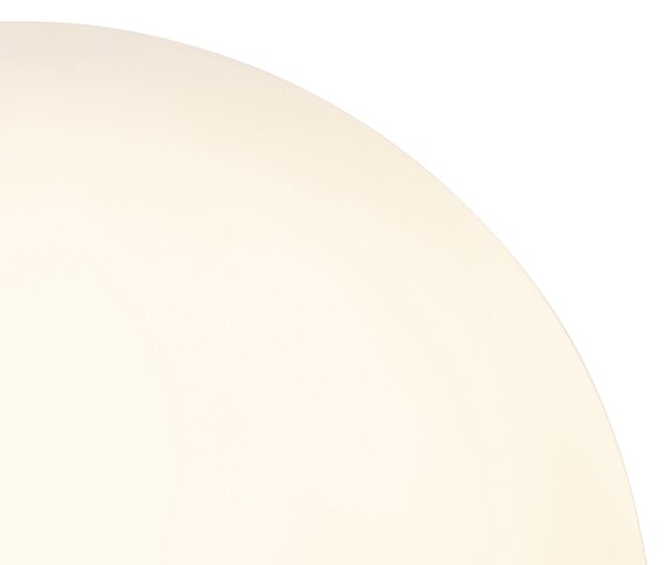 Lampada da tavolo Art Déco in ottone con vetro opalino 45,5 cm - Pallon