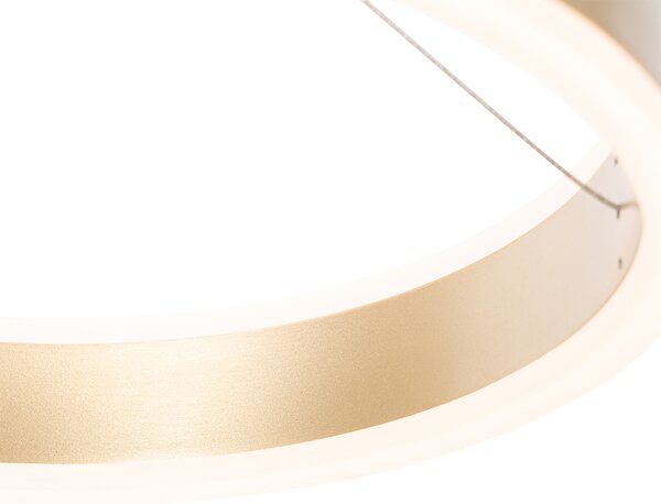 Lampada a sospensione in ottone 30 cm incl. LED dimmerabile a 3 step - Lyani