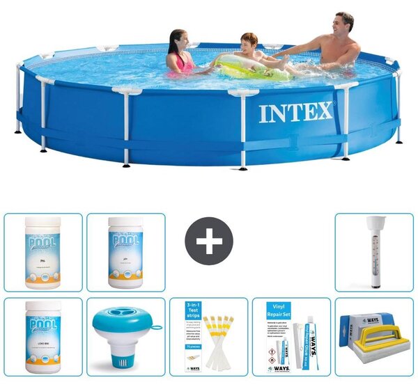 Piscina autoportante rettangolare - 366x76 cm - 9 pezzi - Modello S43221