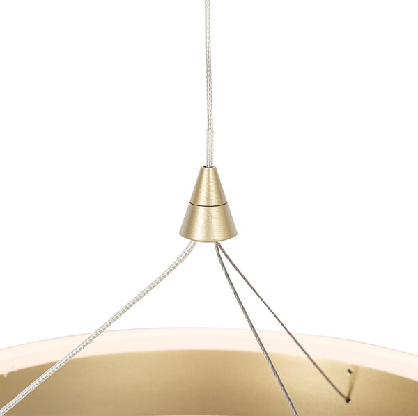 Lampada a sospensione in ottone rettangolare incl. LED dimmerabile a 3 livelli 3 luci - Lyani