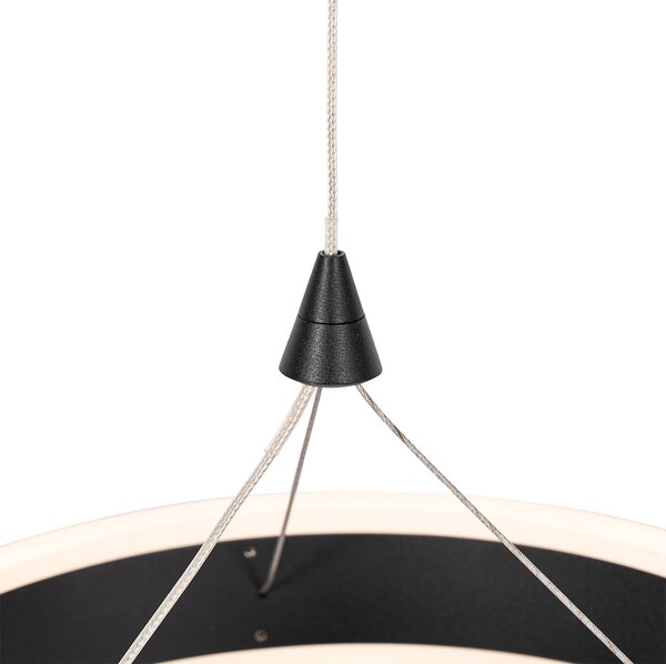 Lampada a sospensione nera oblunga incl. LED dimmerabile a 3 livelli 3 luci - Lyani