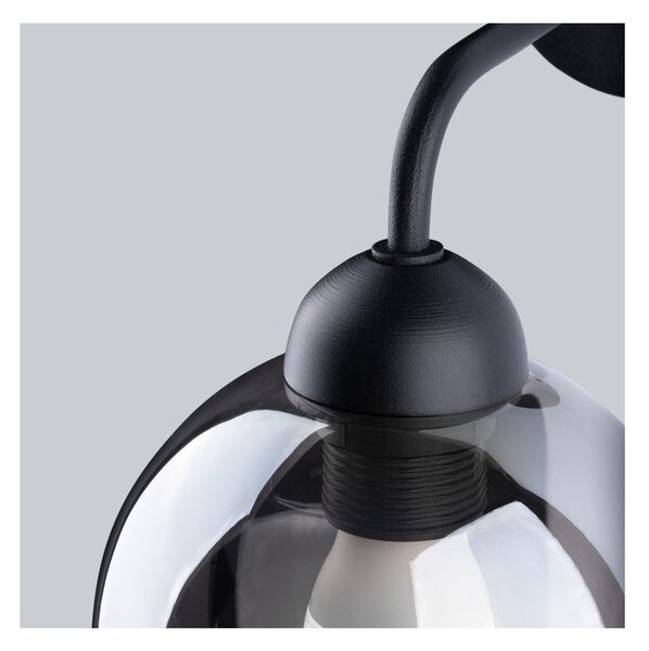 Lampada da parete nera ø 15 cm Grande – Sollux