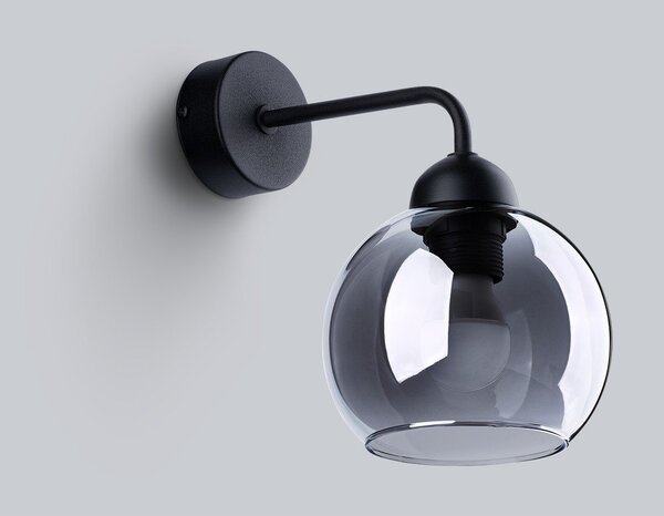 Lampada da parete nera ø 15 cm Grande – Sollux