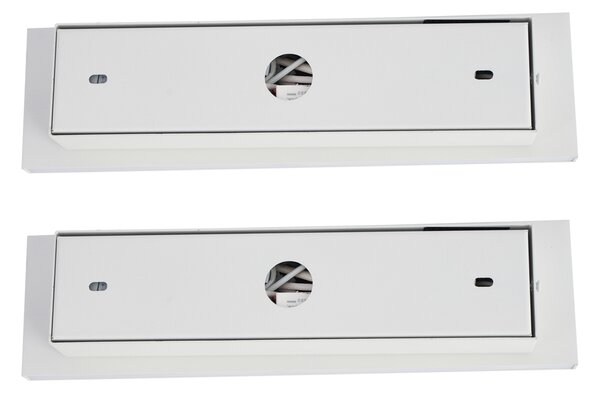 Set di 2 lampade da parete moderne bianche regolabili con USB-C incl. LED - Modric