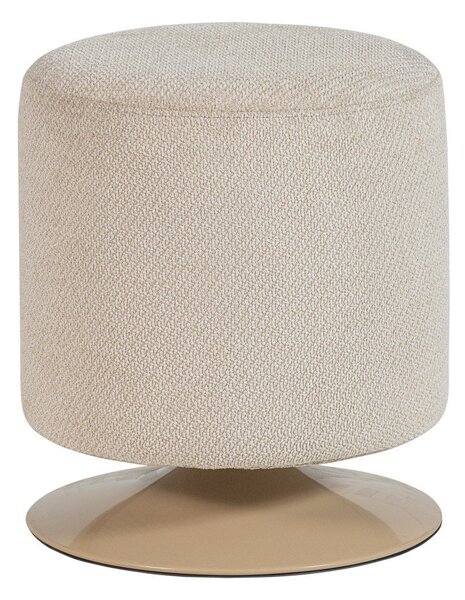 Poggiapiedi beige con rivestimento in bouclé Islen – WOOOD
