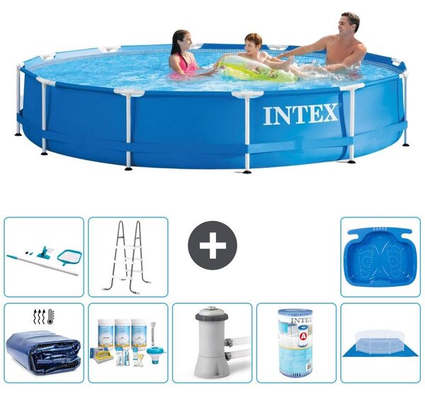Piscina autoportante rettangolare - 366x76 cm - 9 pezzi - Modello S41577