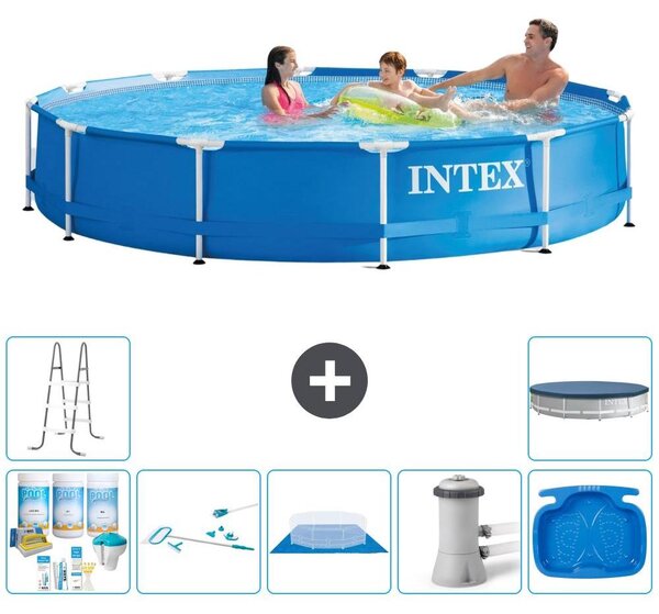 Piscina autoportante rettangolare - 366x76 cm - 8 pezzi - Modello S20436