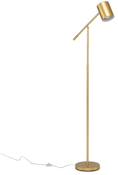 Costway Lampada da terra regolabile in metallo base rotonda antiscivolo interruttore a pedale, Lampada da pavimento per camera da letto soggiorno e studio