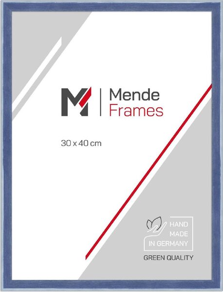 MendeFrames H080 Cornice in legno blu 40x50 cm Vetro museo H080-004-040-050M-00