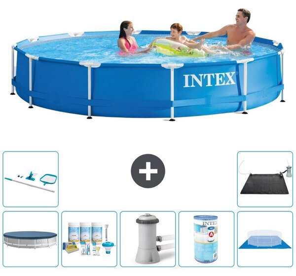 Piscina autoportante rettangolare - 366x76 cm - 8 pezzi - Modello S41587