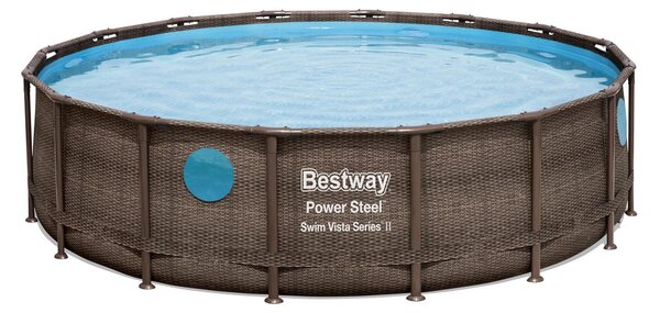 Set completo di piscine con telaio Bestway Power Steel™, rotonde, 488x122cm, 56725