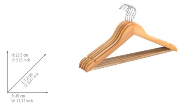 Grucce in set in legno 5 pz Eco – Wenko