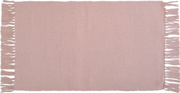 Tappeto Basic in cotone, rosa, 50x80