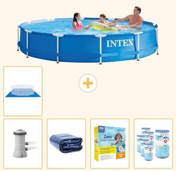 Piscina autoportante rettangolare - 366x76 cm - 6 pezzi - Modello SCB22