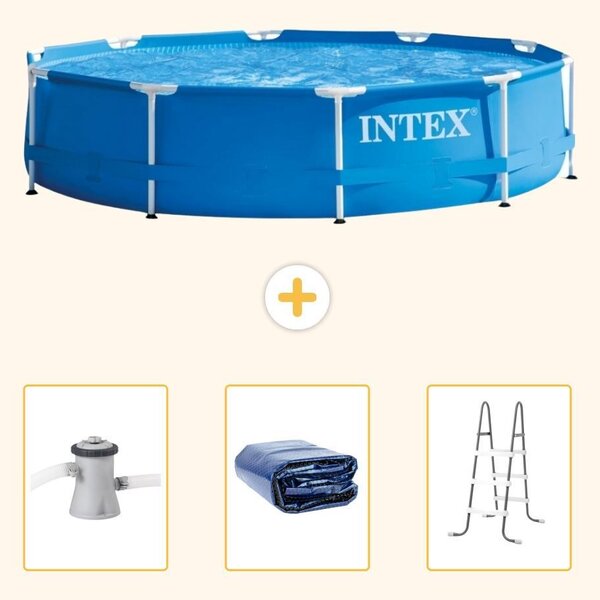 Piscina autoportante rettangolare - 305x76 cm - 4 pezzi - SCB83