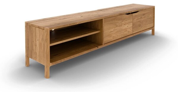 Tavolo TV in legno di quercia di colore naturale 200x48 cm Twig - The Beds
