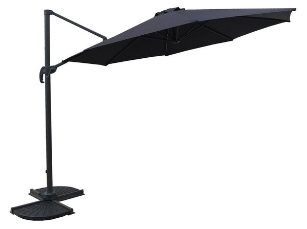 Ombrellone grigio 300x300 cm Deluxe - Garden Pleasure