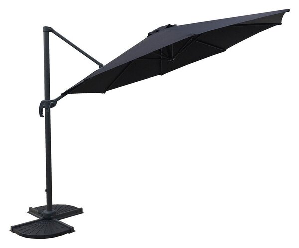 Ombrellone grigio 300x300 cm Deluxe - Garden Pleasure