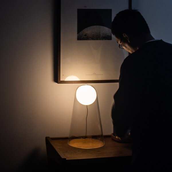 Lampade da tavolo Foscarini, Satellight, dimmerabile, Trasparente, Soggiorno, Vetro, Design