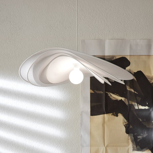 Lampada a sospensione MARKET SET, Selenitis, dimmerabile, Bianco, Camera da letto, Carta / Cartone, Design