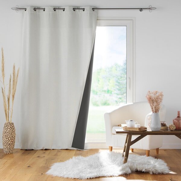 Tenda fonoassorbente crema 140x260 cm Jupiter - douceur d'intérieur