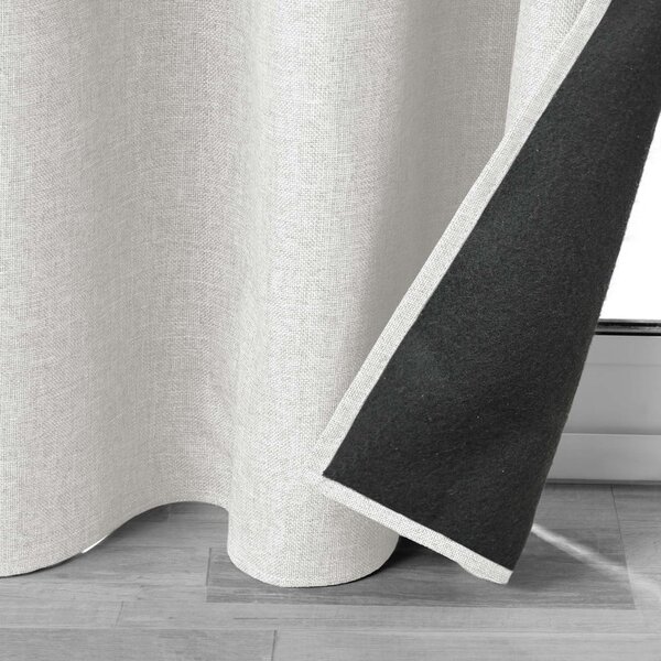 Tenda fonoassorbente crema 140x260 cm Jupiter - douceur d'intérieur