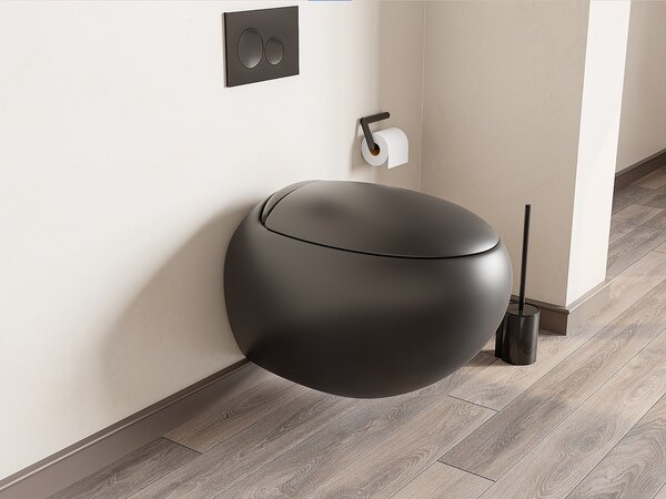 WC sospeso Nero opaco in Ceramica - HURO II