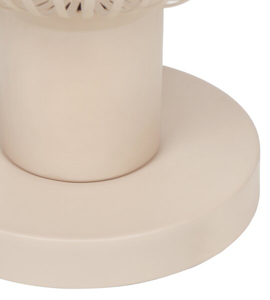 Lampada da tavolo moderna in filo metallico beige 23 cm - Gila