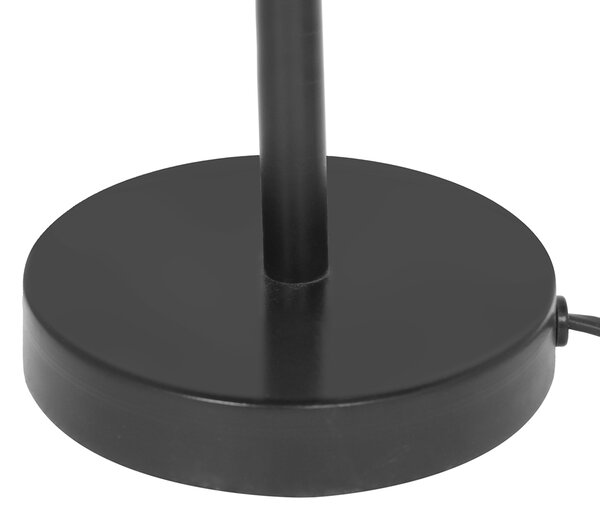 Lampada da tavolo Japandi nera con corda marrone - Smilla
