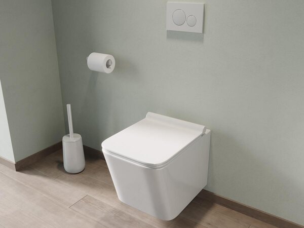 WC sospeso Bianco in Ceramica senza flangia CLEMONA