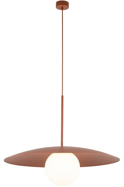 Lampadario a sospensione con filo SLATE 1xE27/15W/230V diametro 65 cm color mattone