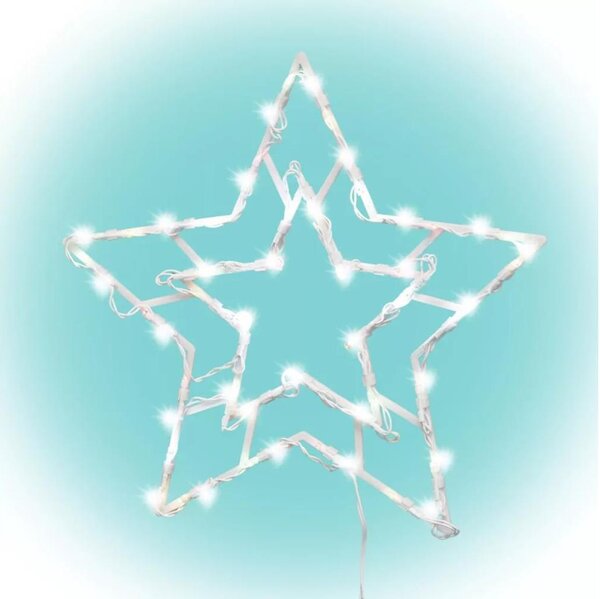 LED Decorazione per finestre natalizie all'aperto 35xLED/230V IP44 bianco caldo/stella
