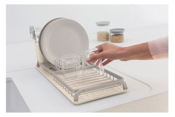 Scolapiatti beige in metallo 46x20 cm – Brabantia