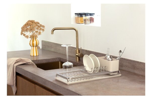Scolapiatti beige in metallo 46x20 cm – Brabantia