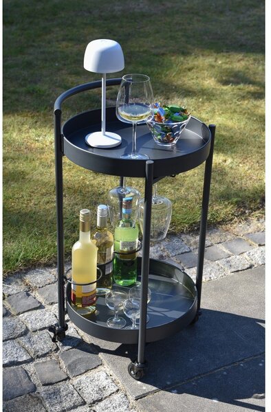 Tavolino di servizio da esterno rotondo in metallo ø 40 cm Calla – Garden Pleasure