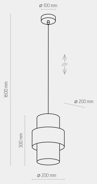 Lampadario su filo CALISTO 1xE27/15W/230V oro/nero