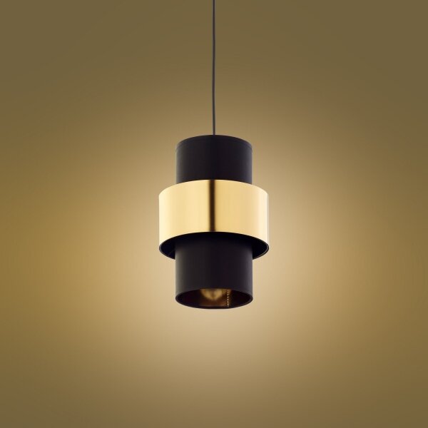 Lampadario su filo CALISTO 1xE27/15W/230V oro/nero