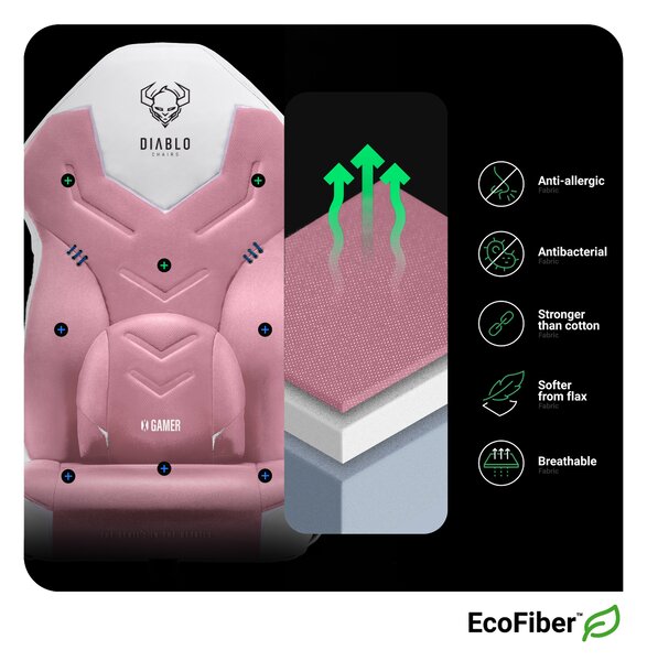 Sedia Da Gaming Diablo X-Gamer 2.0 Normal Size: Marshmallow Pink