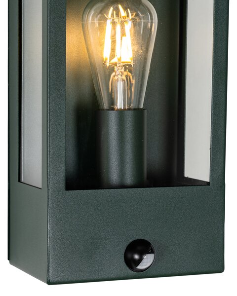 Lampada da parete per esterni verde scuro con sensore di movimento IP44 - Rotterdam