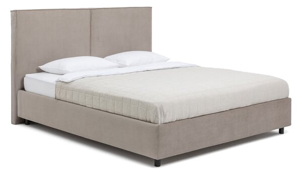 Letto matrimoniale imbottito grigio tortora con contenitore con rete inclusa 160x200 cm Myra Bold – Bonami Selection