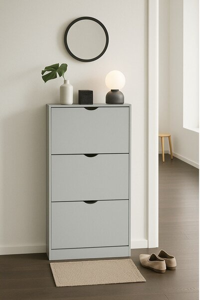 Scarpiera grigia con ante ribaltabili 60x118x24 cm Stelo – Bonami Essentials