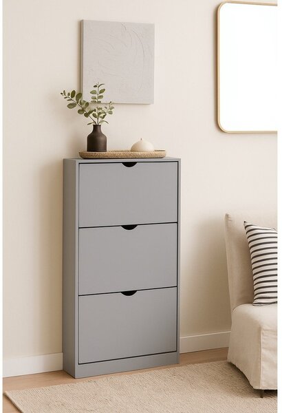 Scarpiera grigia con ante ribaltabili 60x118x24 cm Stelo – Bonami Essentials