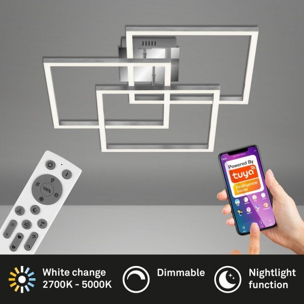 Brilo - Lampadario a plafone LED dimmerabile FRAME LED/40W/230V Wi-Fi Tuya + +TC